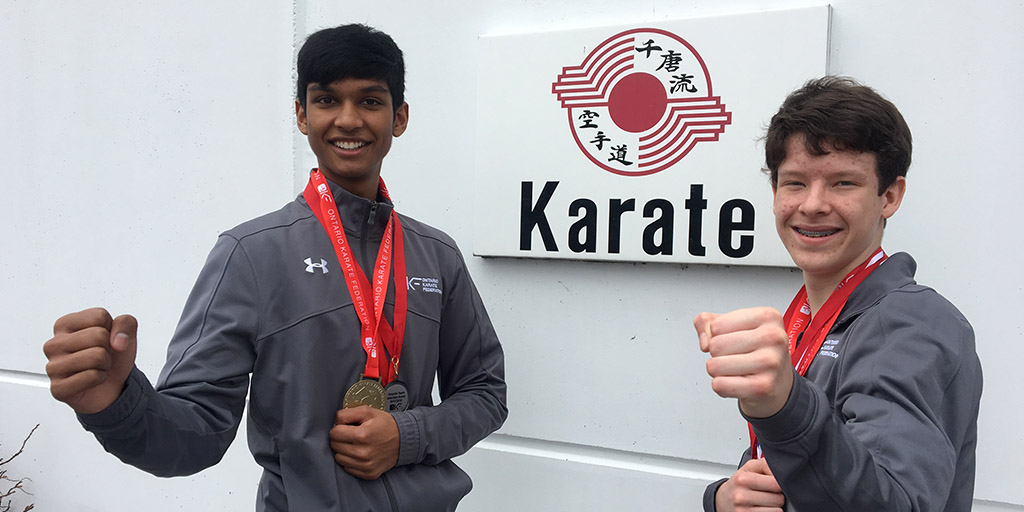 Gage Madill and Navin Kangal selected to Ontario Karate Team